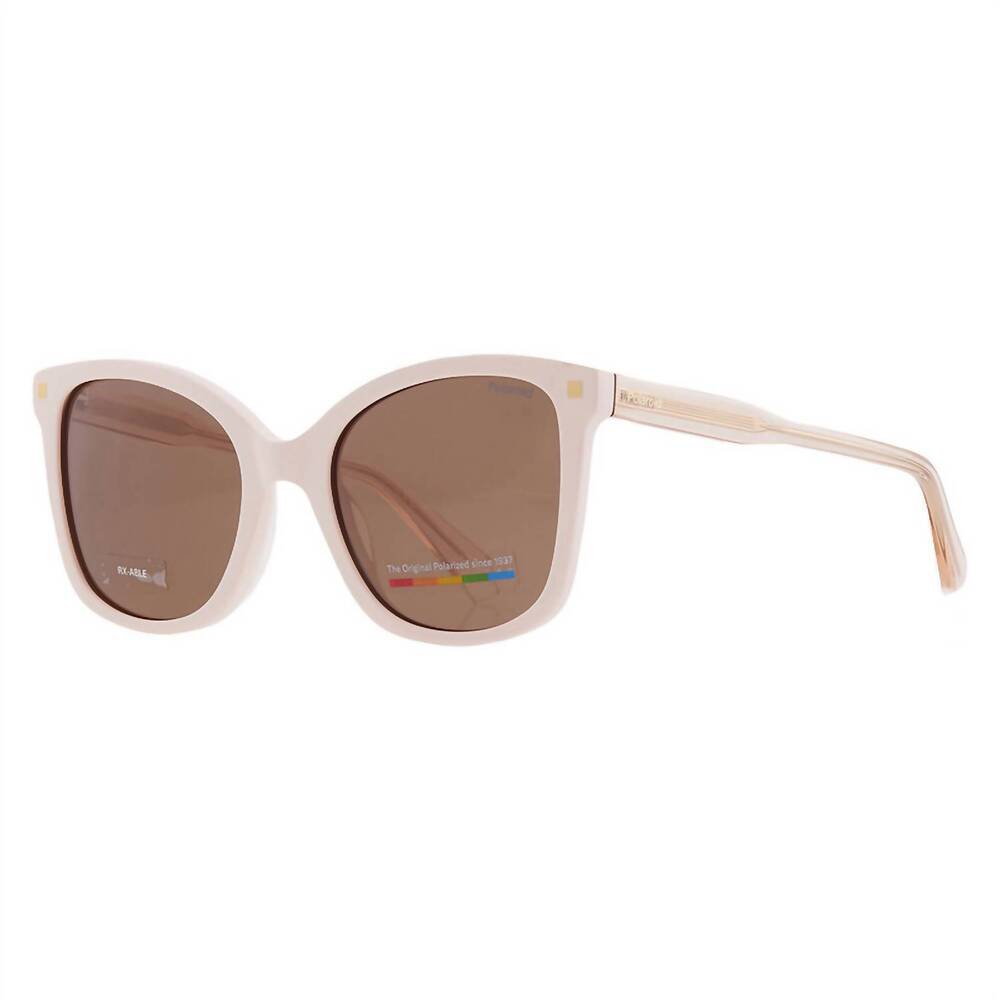 NEW POLAROID women's 4151/s/x polarized sunglasses in ivory/brown